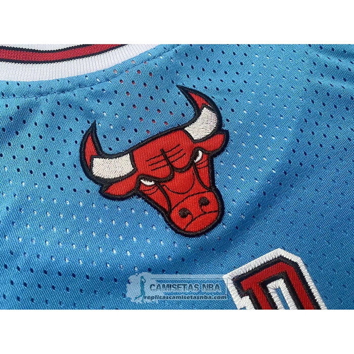 Camiseta Chicago Bulls Michael Jordan NO 23 Mitchell & Ness 1997-98 Azul